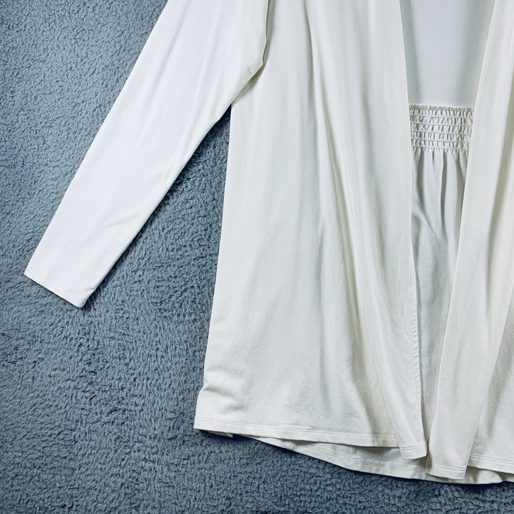 J.Jill Wearever Collection Womens Long Sleeve Cardigan Sweater Open Ivory Size S - Picture 5 of 10